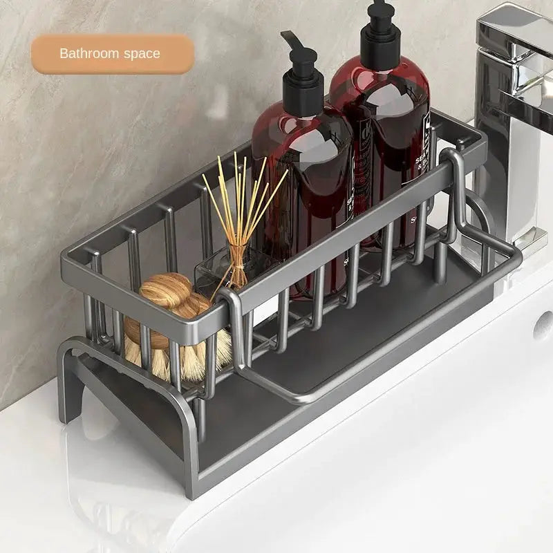 Kitchen Sink Caddy And Draining Rack For Sponges Brushes Dishcloths And Detergent Organization