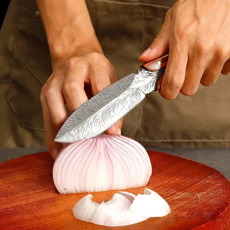 ChefMate Boning Filleting Utility Knife With High Carbon Stainless Steel Blade And Wooden Handle