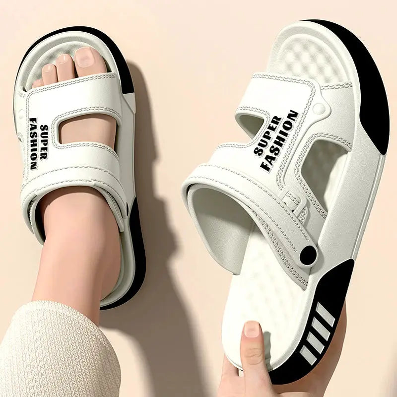 Men EVA Slides Platform Sandals Soft Sole Beach Shoes Indoor Outdoor Casual Home Slippers