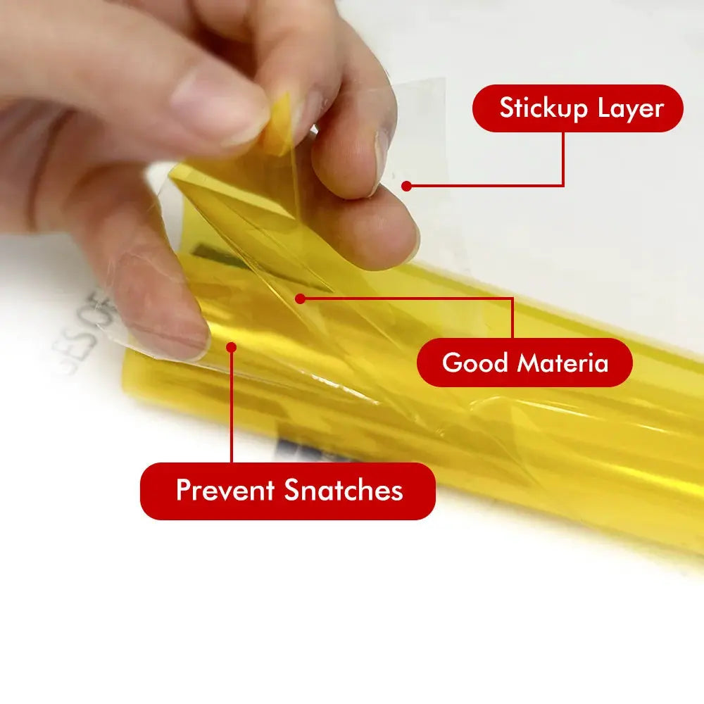 Yellow car light tint vinyl film sheet; Simples Market self-adhesive waterproof PVC car sticker