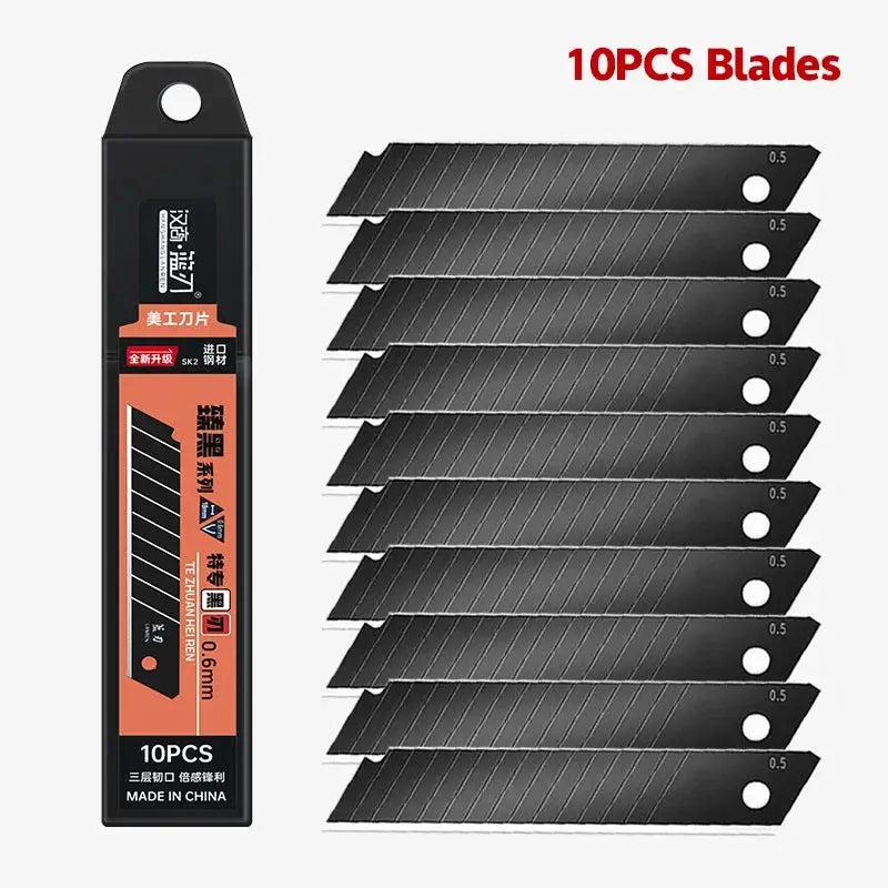 DTBD Carbon Steel Utility Knife Blades 100mm By 18mm Replacement Blades For DIY Carving Office And School