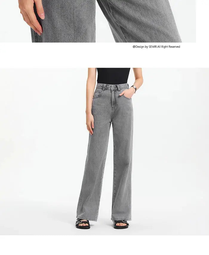 Semir Jeans Women Cool Feeling Wide Leg Floor Length Pants Summer 2025
