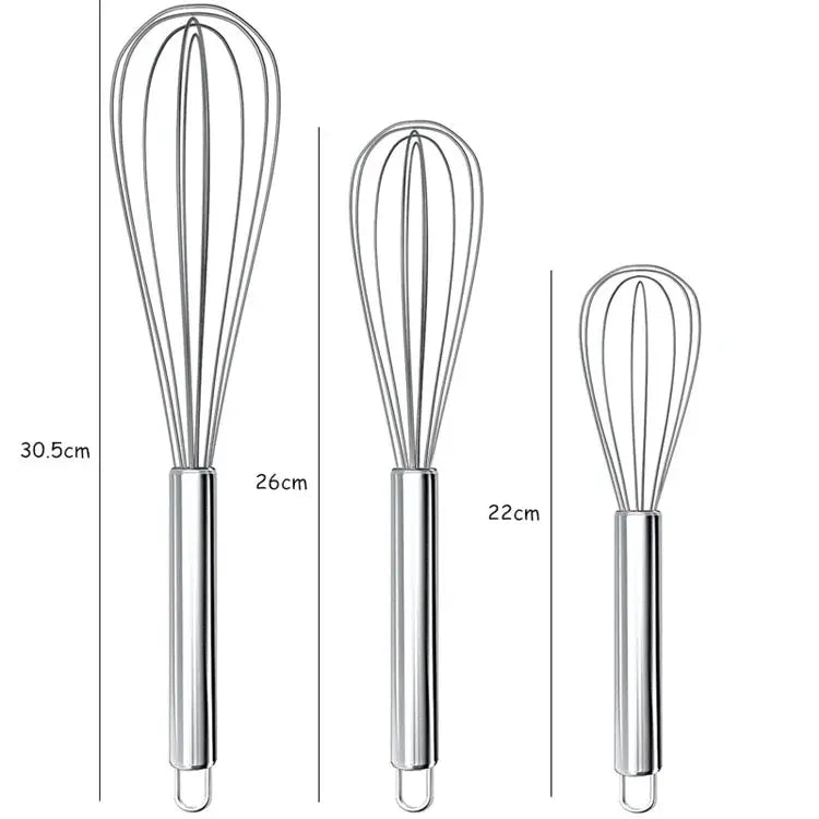 Stainless Steel Balloon Egg Whisk 8 Inch 10 Inch 12 Inch Beater for Eggs Cream Batter Kitchen Tools KC0231