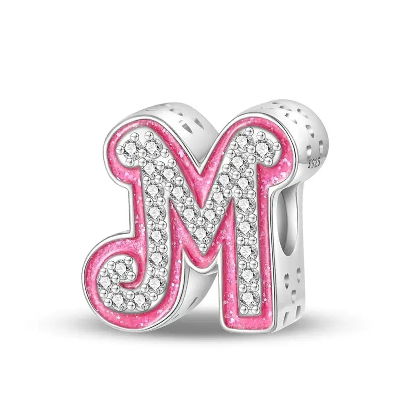 925 Silver Plated Magic Mirror Perfume Princess Angel Pink Charms Beads Fit Pandach 925 Bracelet Fine DIY Jewelry