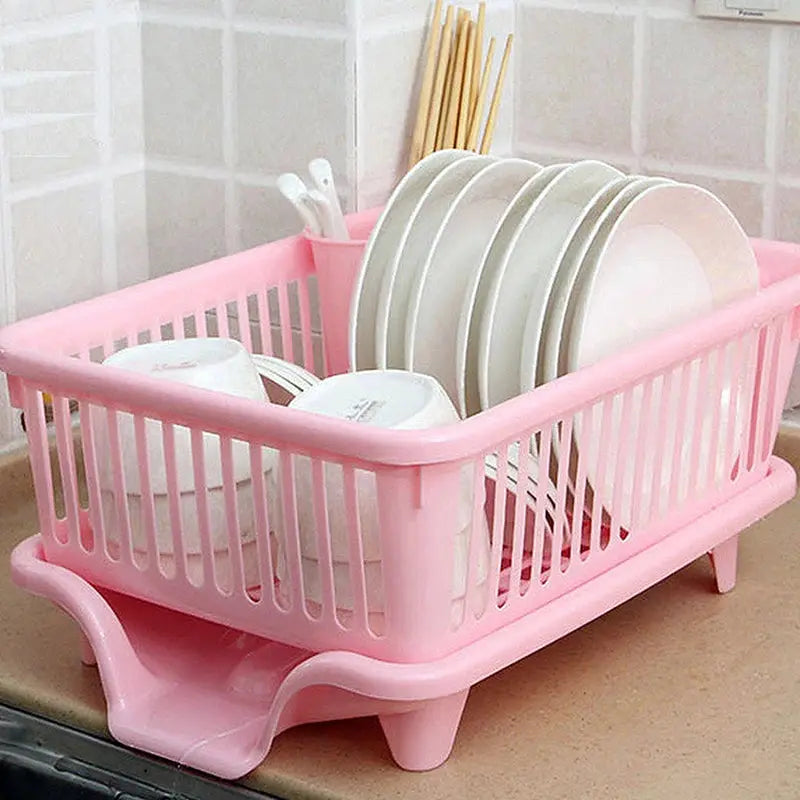 ChefEase Kitchen Drainage Rack With Drainer Board For Efficient Counter Drying And Dishes Organization