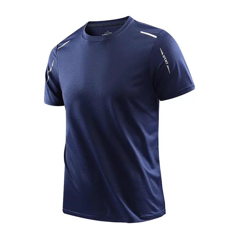 CHRLCK Mens Quick Dry Running Tee Breathable Soft Elastic Outdoor Sports Shirt For Hiking Fishing Summer