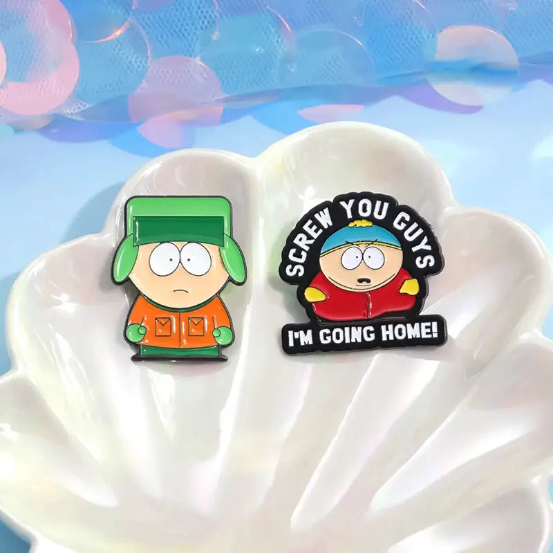 Custom Cartoon Character Enamel Pins Set Cute Metal Brooches Lapel Badges Gift For Kids Friends