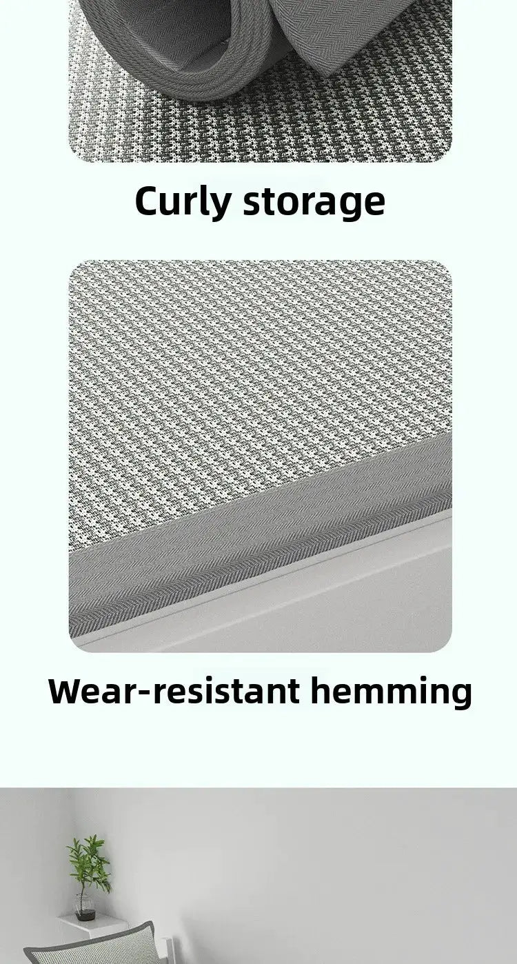 Simples Market 1-piece ice-silk sleeping mat with a grey jacquard cooling cover for dorm rooms