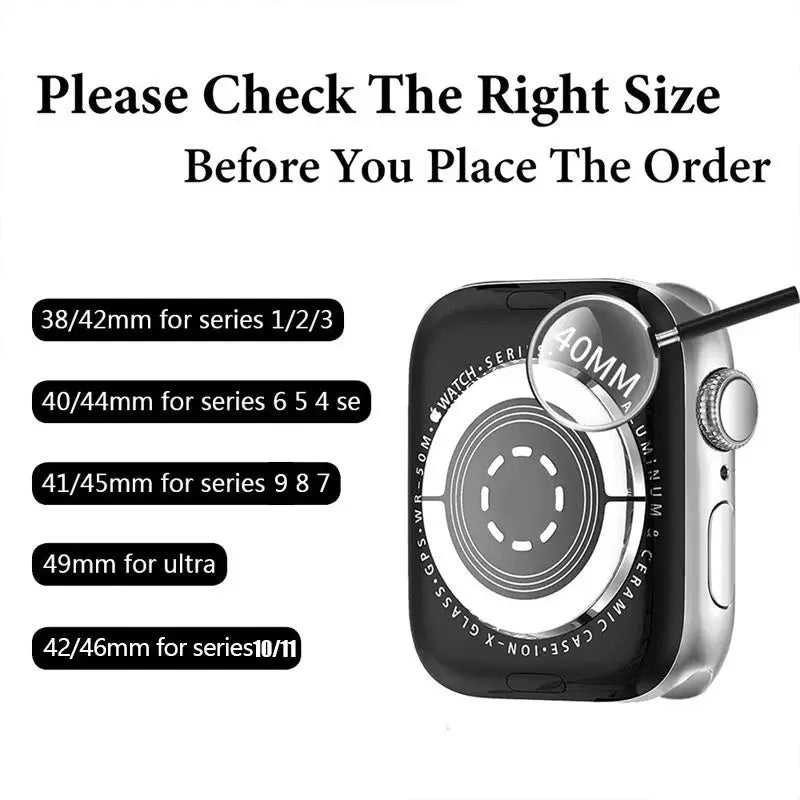 Bumper soft silicone case for Apple Watch, black matte, fits 38–42mm, 40–44mm, 41–45mm, 49mm, and 42–46mm.