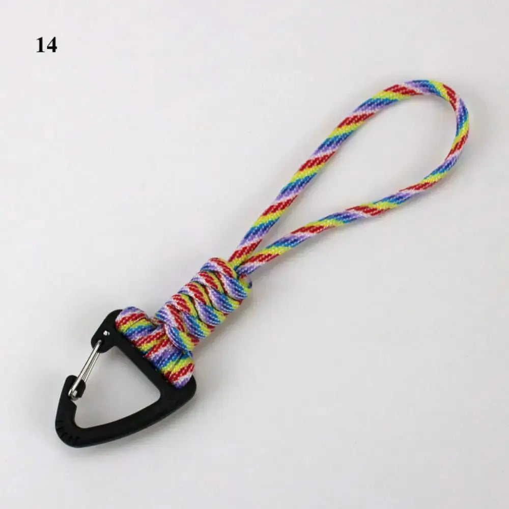 Paracord Keychain Lanyard With Rotatable Buckle High Strength Parachute Cord For Survival Backpack And Key Ring