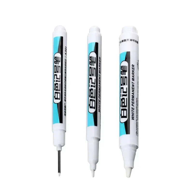 Simples Market white permanent paint marker set, 3-pack, 0.7mm, for wood and other surfaces
