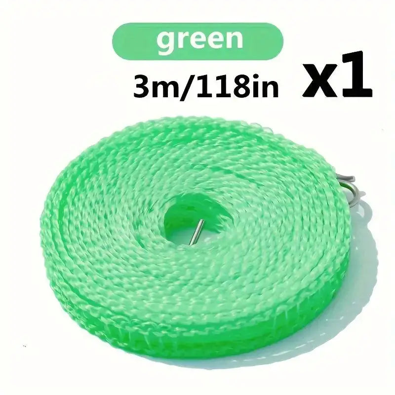 Portable Clothesline With Upgraded Thickened Anti Slip Windproof Drying Rope For Outdoor Camping And Home Use