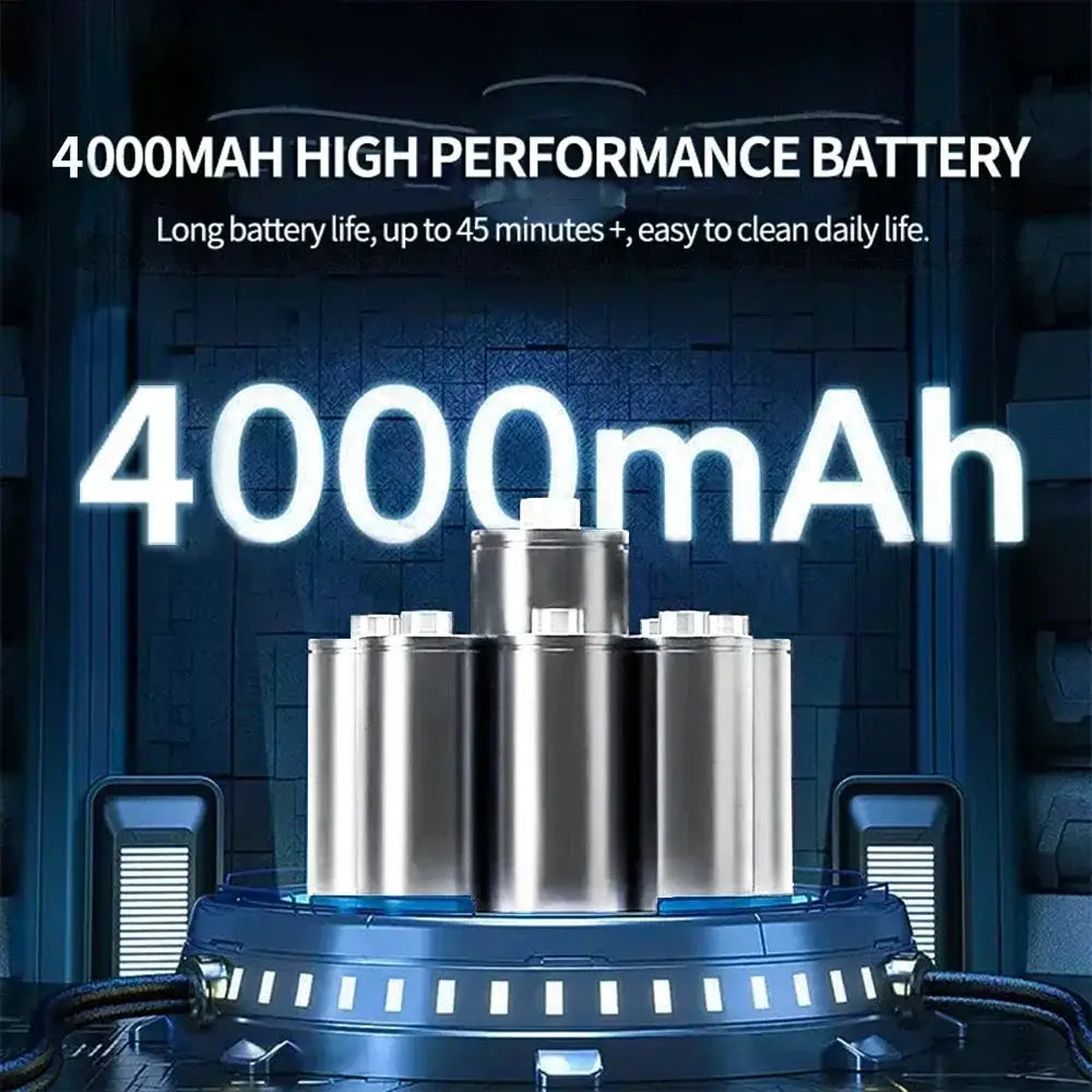 Simples Market car vacuum cleaner, wireless blue base with 4000mAh battery