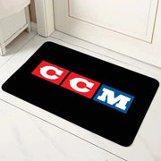 CCM Retro Ice Hockey Logo Non Slip Microfiber Doormat All Season Durable Washable Floor Mat For Entrance Bath Kitchen