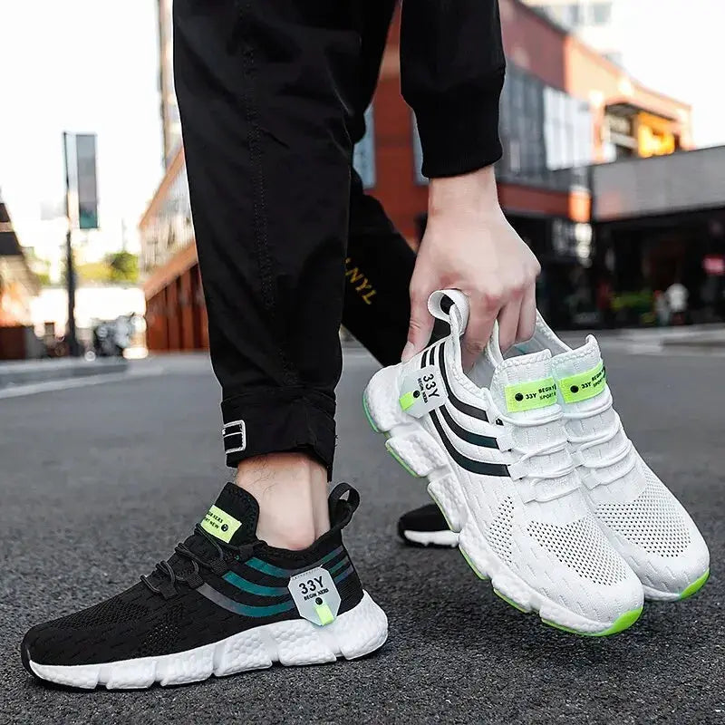 AeroStride Mens Casual Sport Shoes Breathable Lightweight Mesh Running Sneakers For Outdoor Activity