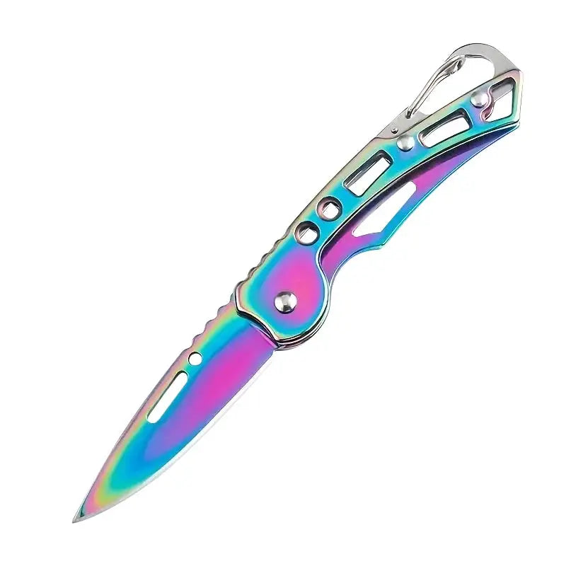 Folding Fruit Knife Stainless Steel Pocket Knife With Non Slip Handle For Kitchen And Fruit And Meat Slicing