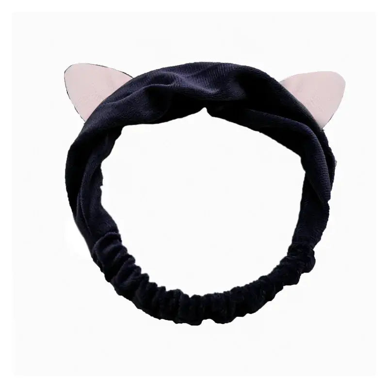 BambooBloom Rabbit Ear Headband Soft Bamboo Fiber With Elastic Strap For Washing And Makeup