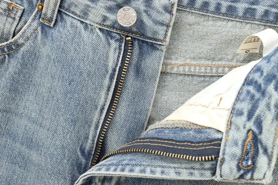 ETJ Wide Leg High Waist Jeans Women Five Pocket Washed And Comfortable