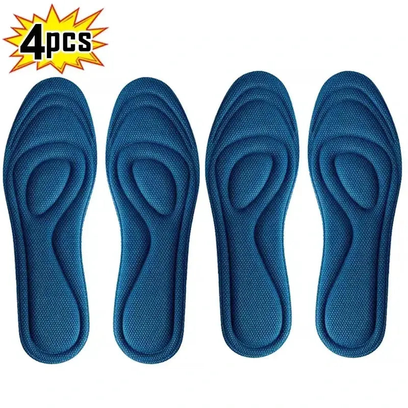 Two Pairs Memory Foam Orthopedic Insoles With Antibacterial Deodorization And Sweat Absorption For Sports Running