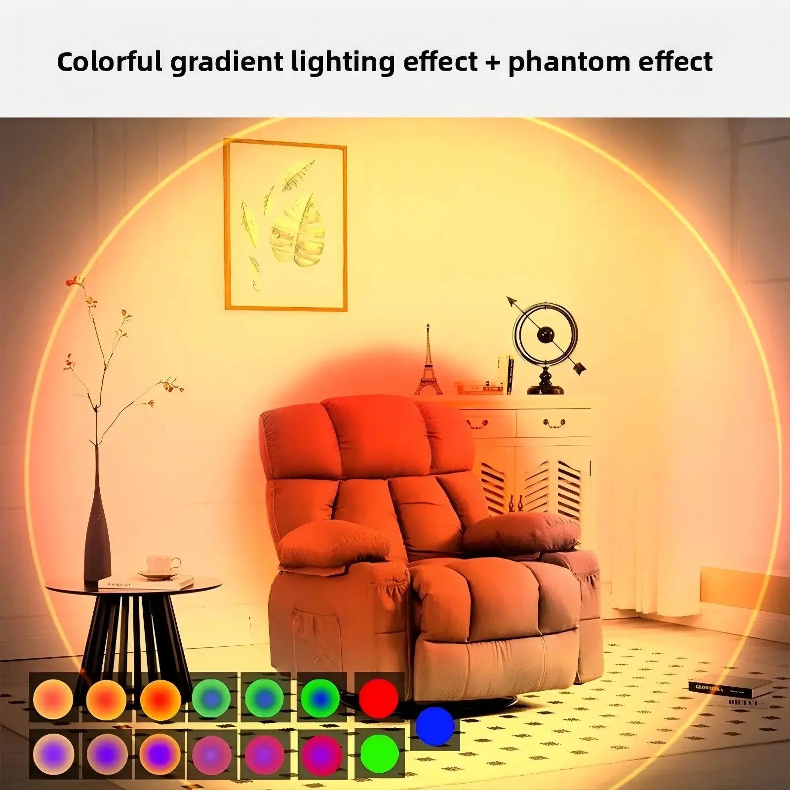 Smart RGB Gradient Night Light Magnetic Motion Sensor Rechargeable Wall Lamp Bedroom Bathroom Closet Garden Home Decor