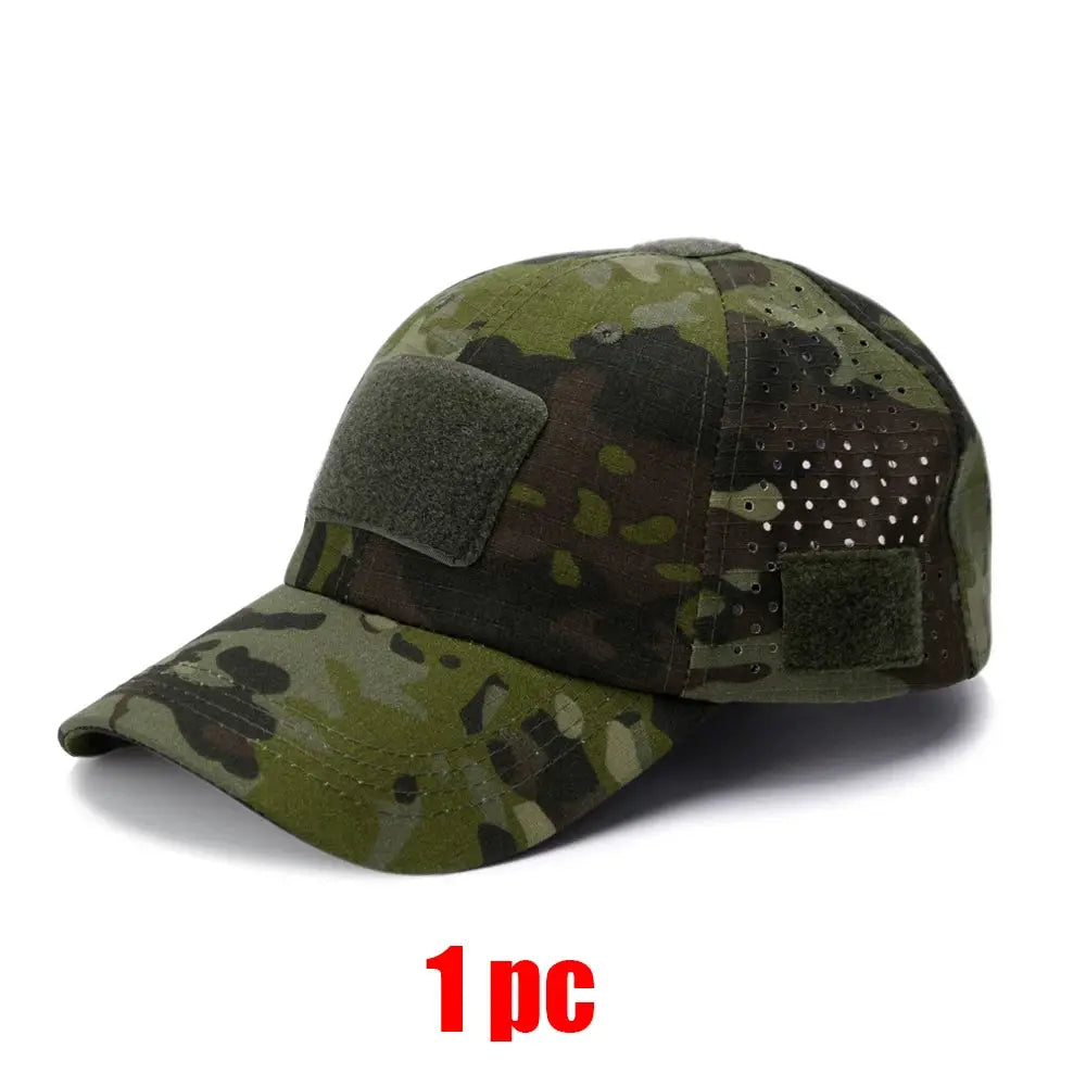 Mens Camouflage Baseball Cap Breathable Sun Protection Hat For Outdoor Sports Hunting Hiking Camping Beach Fishing