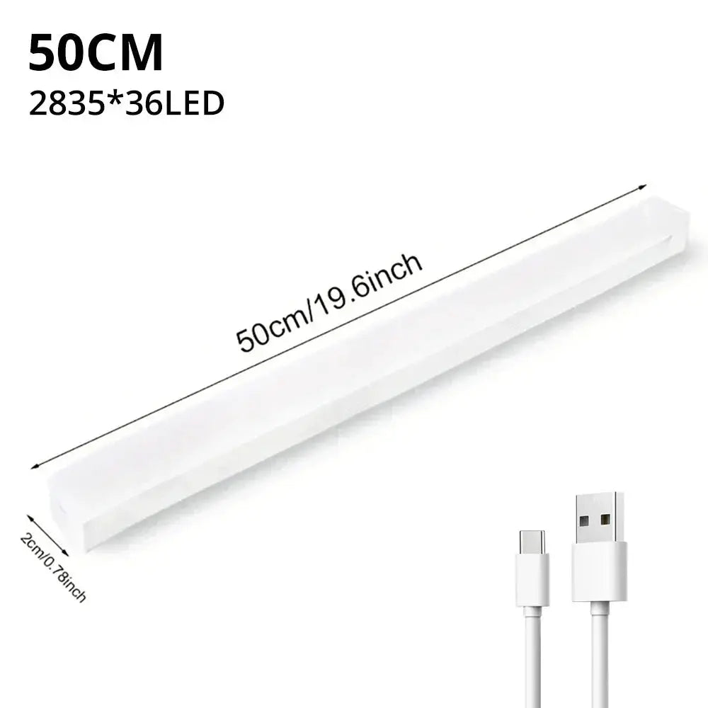Motion Sensor Wireless LED Night Light USB Rechargeable For Cabinet Wardrobe Staircase Kitchen Backlight