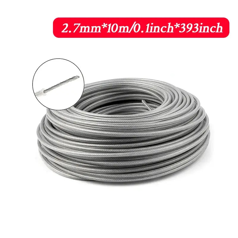 LUSQI Steel Wire Nylon Grass Trimmer Line 5M 10M 15M Replacement Rope For Brush Cutters And Lawn Mowers