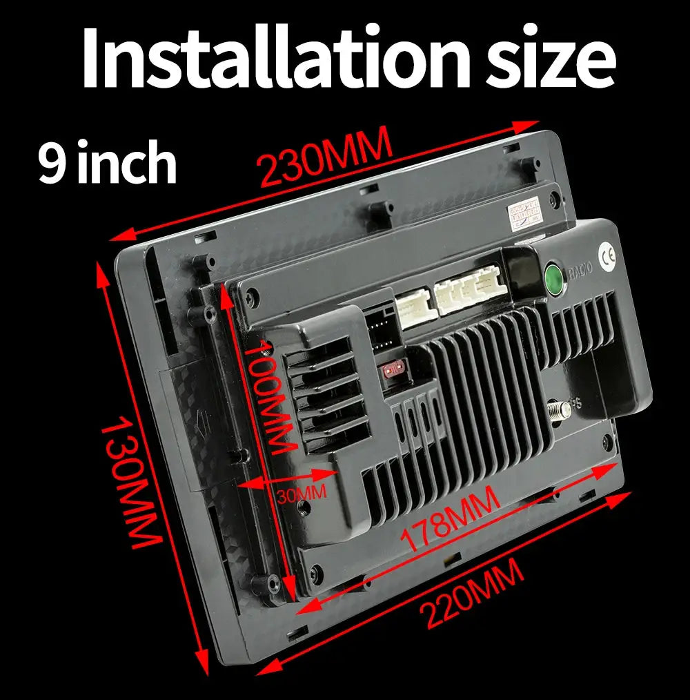 BQCC 4core 2‑Din car radio by Simples Market, Android Auto/CarPlay GPS multimedia player, black unit