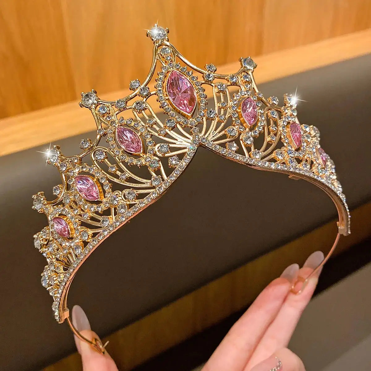 Large Crown Headband Fashion Hair Accessory For Performances And Birthdays For Adults Elegant Temperament Style
