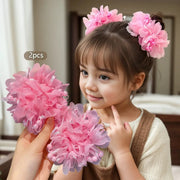 2 Pack Pink Cute Headbands for Girls Elastic Acrylic Hair Accessories for Children Casual Everyday Wear