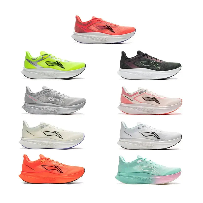 Li-Ning FEIDIAN 6 CHALLENGER racing running shoes, 10 colorways displayed by Simples Market
