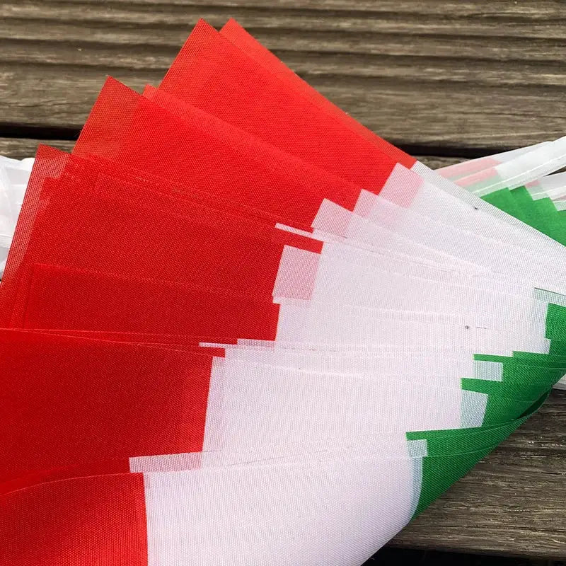 Italian Flags Bunting 20 Pcs Pennant Banner Party Festival Decor