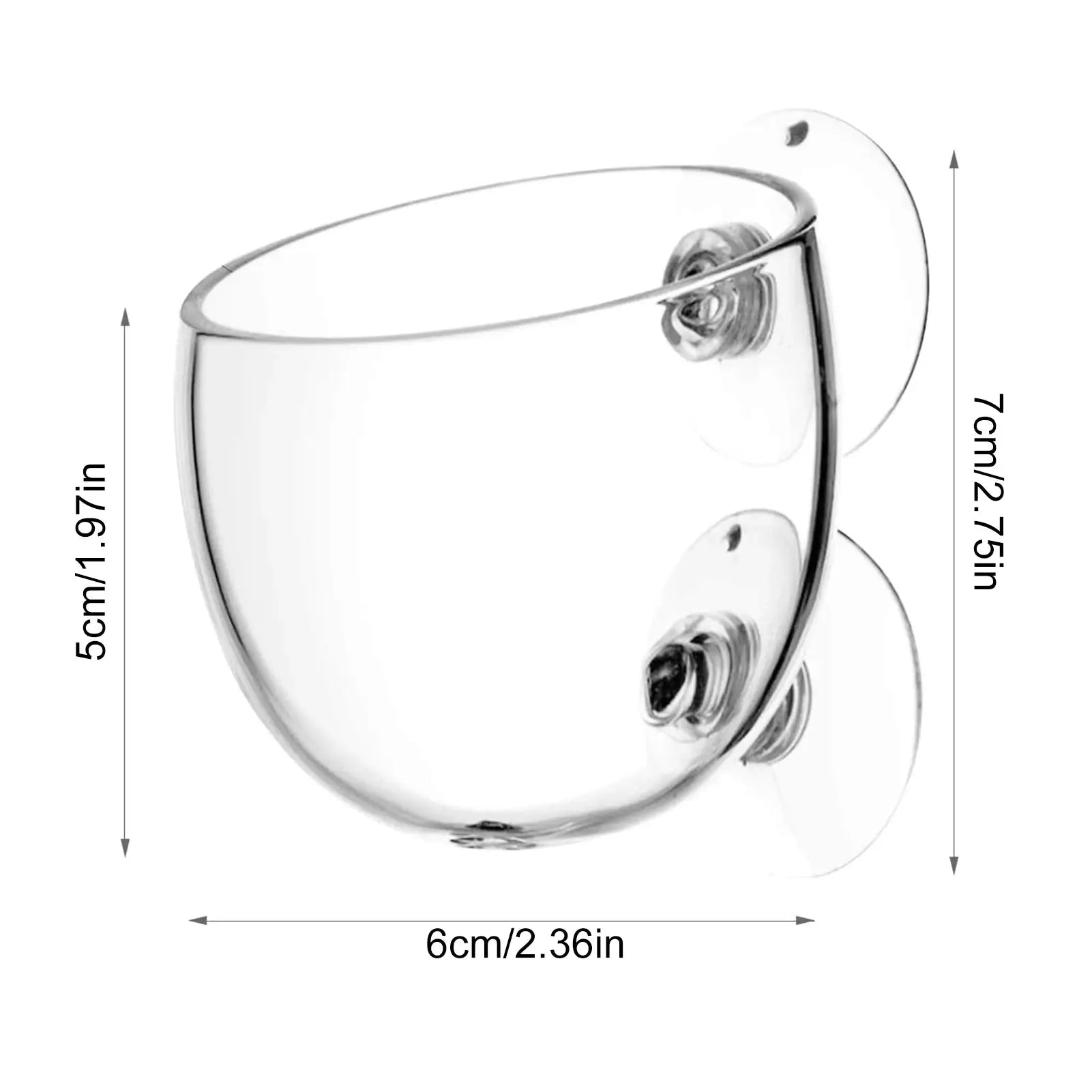 Clear Acrylic Aquatic Plant Cup For Aquarium With Suction Holder Feeding Container Stand Landscape Tank Decor