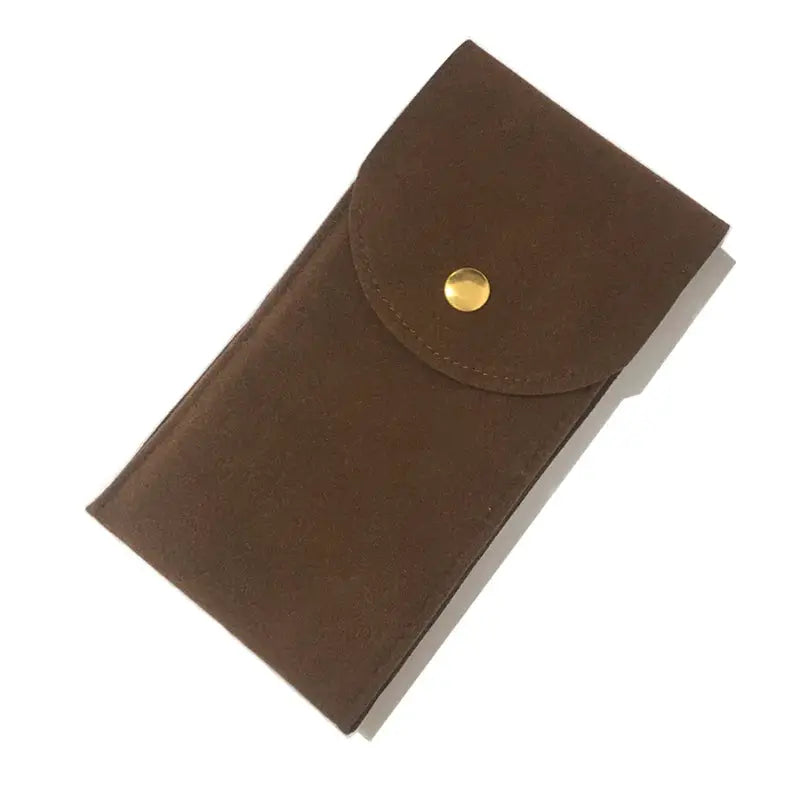 Watch bag Simples Market brown flannelette with brass snap