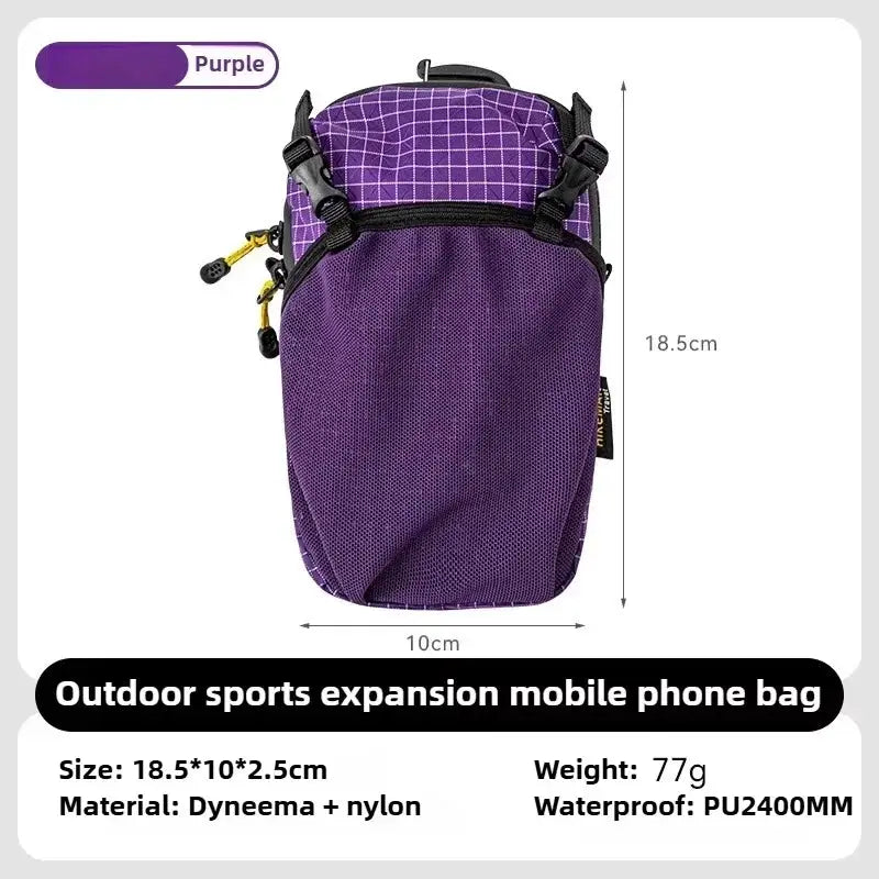 Hikeman Water Bottle Holder Bag With Phone Pocket Quick Adjust Strap Waterproof 420D Nylon For Cycling Hiking Camping