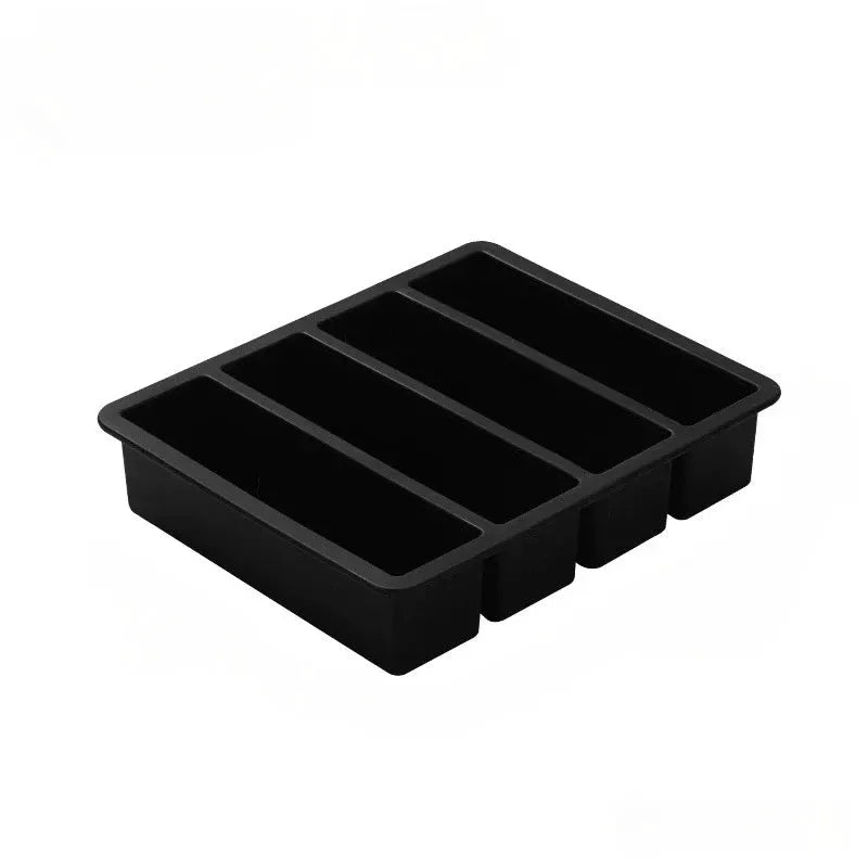 4 Grid Giant Silicone Ice Cube Tray Long Strip For Whiskey Barware Non Toxic Durable Large Ice Cubes