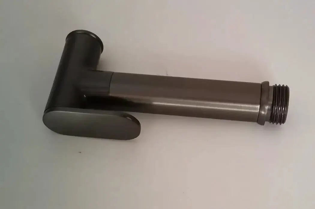 Brass handheld bidet shower head in brushed gold and gray, Simples Market BD01