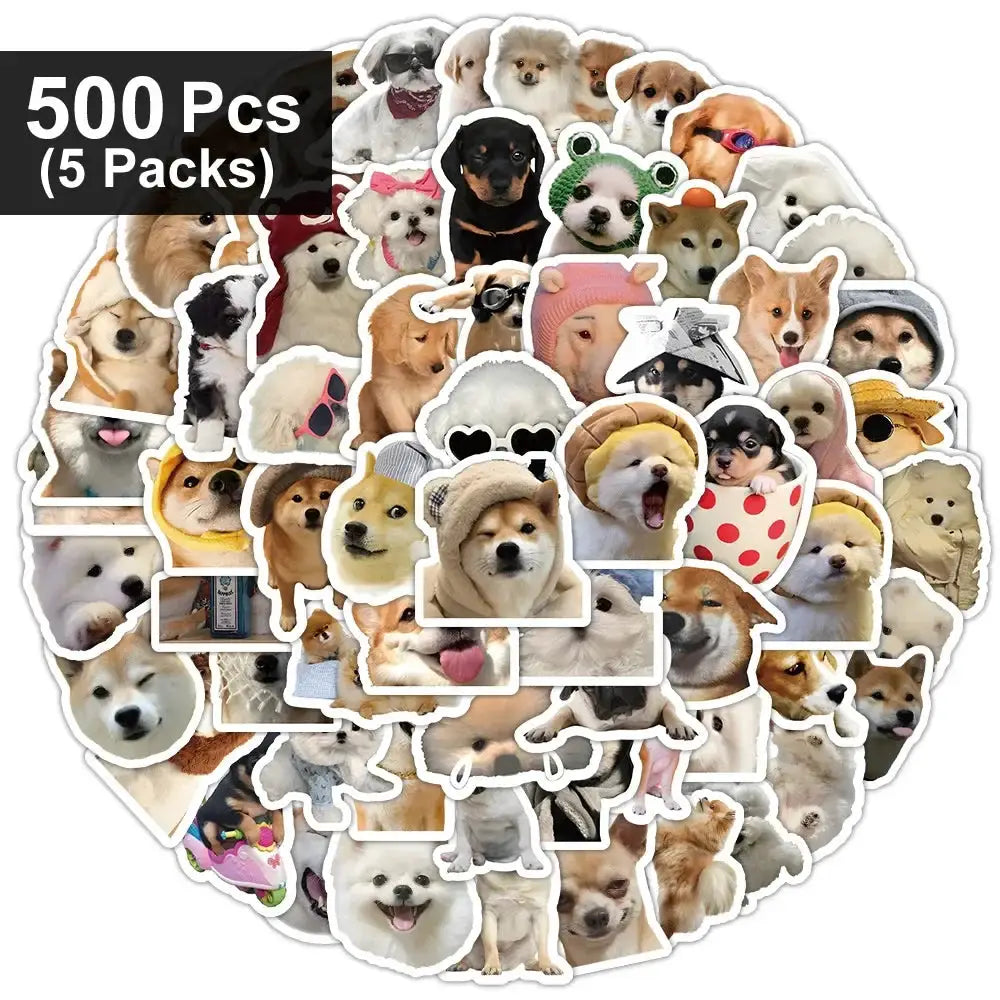Funny Dog Stickers Cartoon Cute Decals 10 100 1000 Pcs Pack For Laptops Phones Luggage Cars Bikes And More