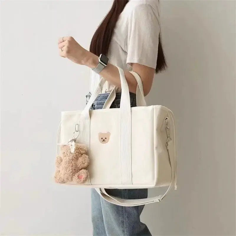 MomEase Medium Sized Diaper Bag With Multiple Compartments Hands Free Hobo Style For On The Go Moms
