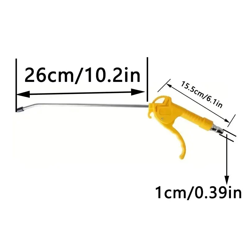 Air Blow Gun High Flow For Compressor With Angled Bent Nozzle Short Style Pneumatic Tool Three Colors Available