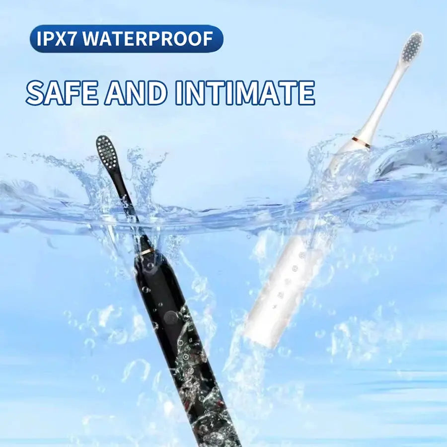 LumaCare Electric Ultrasonic Toothbrush With Six Speed Modes Waterproof USB Rechargeable Soft Bristles