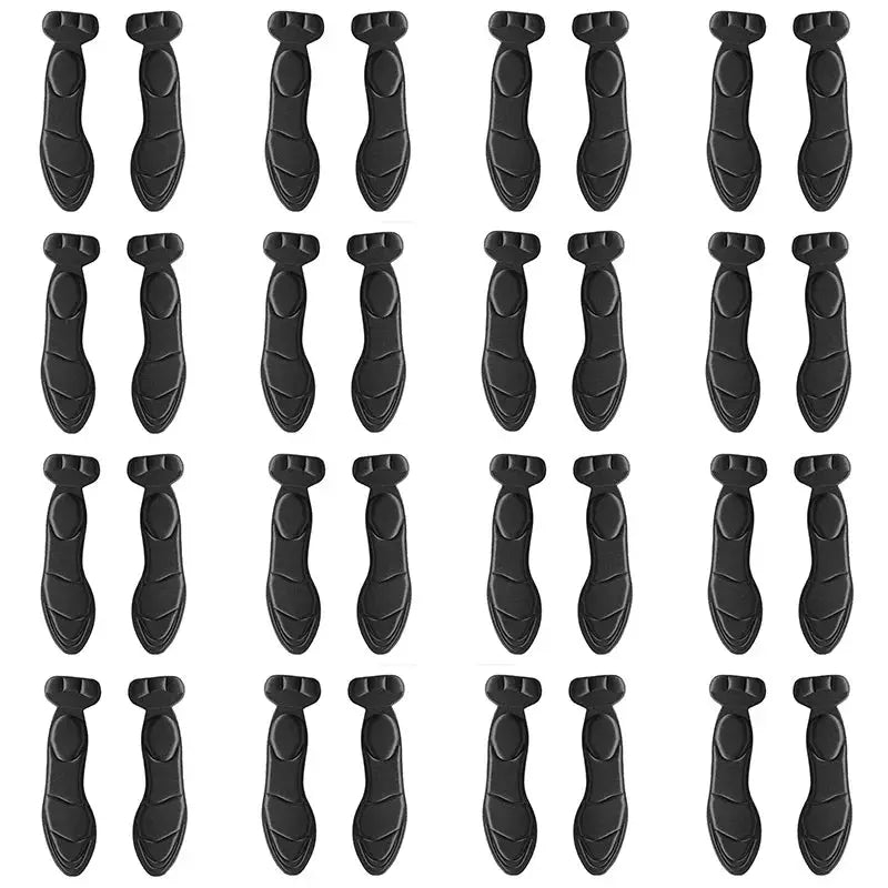 Memory foam insoles for women's high-heel shoes, anti-slip, breathable heel protection, black, 30 pairs