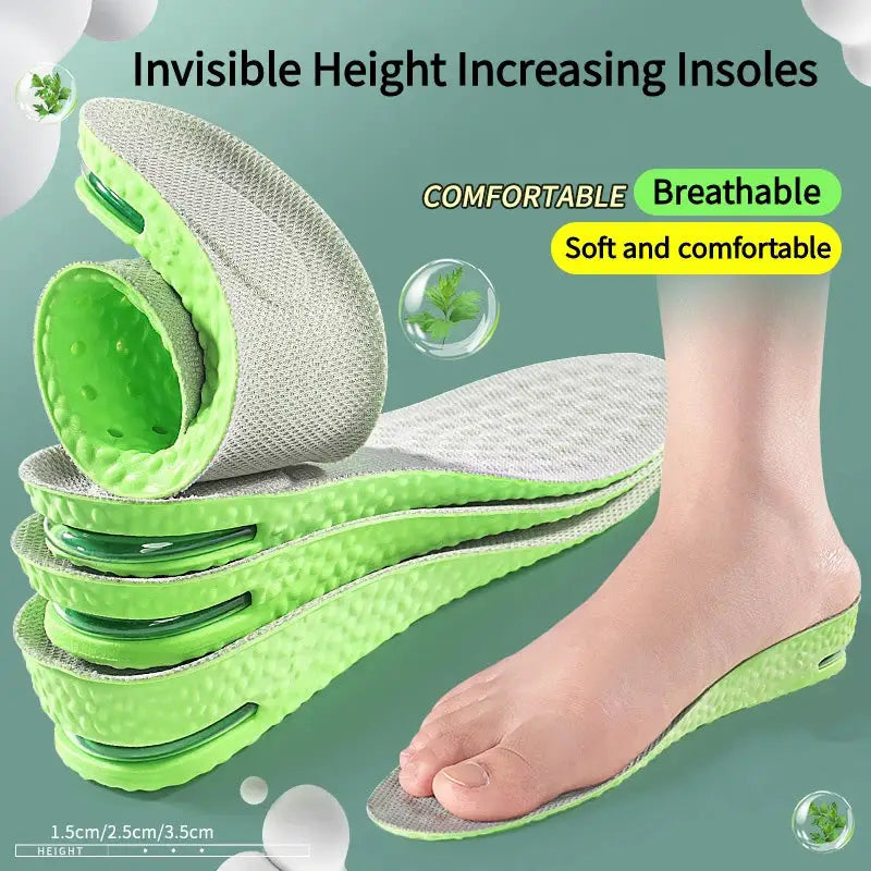 Air Cushion Height Increase Insoles Breathable Shock Absorbing Insoles For Men Women Sports Shoes