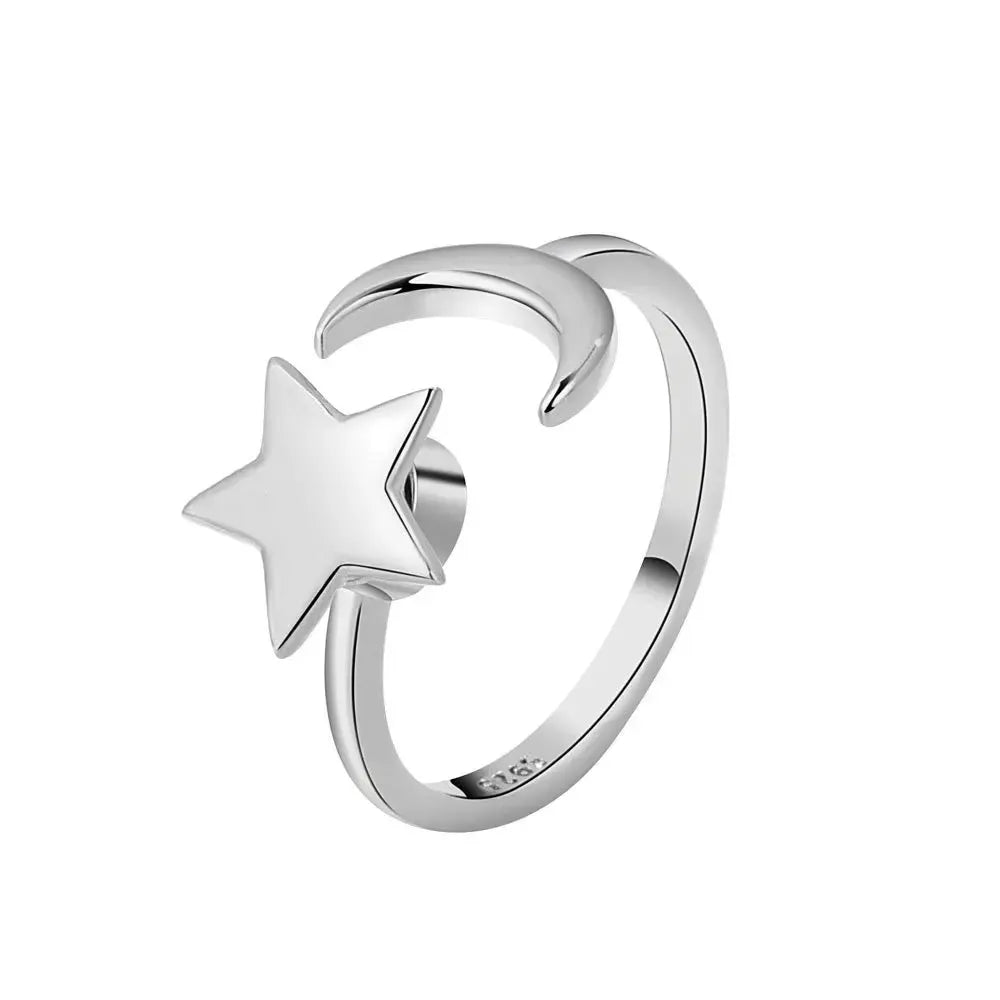 Stainless Steel Spinner Ring For Women Sunflower Motif Anti Stress Anxiety Fidget Jewelry Gift Dropshipping