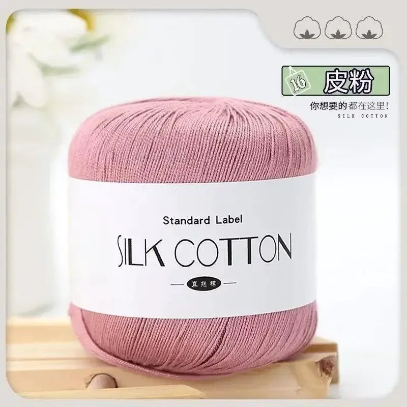 50g Silk Lace Cotton Milk Crochet Yarn For Baby Hand Knitting Warm Soft Thread Cross Stitch Supplies