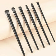 AuroraBeauty Eye Makeup Brushes Set 6 Piece Blending Tools For Eyeshadow Eyeliner And Eyebrow Contour