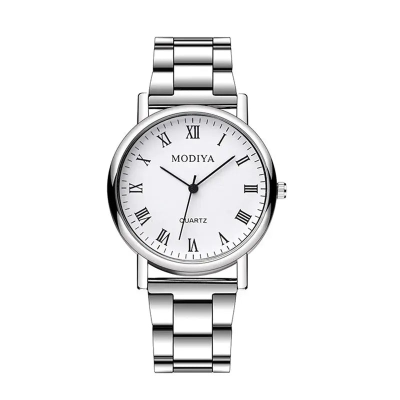 Yo Men's Quartz Wristwatch Casual Silver Alloy Band Timepiece For Everyday Wear With Arabic Numeral Markers