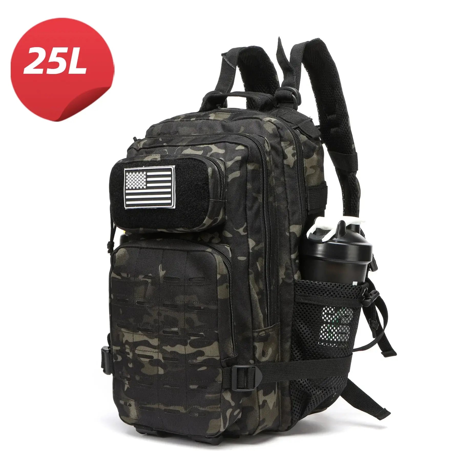 OutdoorPro 25L to 50L Tactical MOLLE Backpack for Hunting and Hiking Waterproof Oxford Fabric