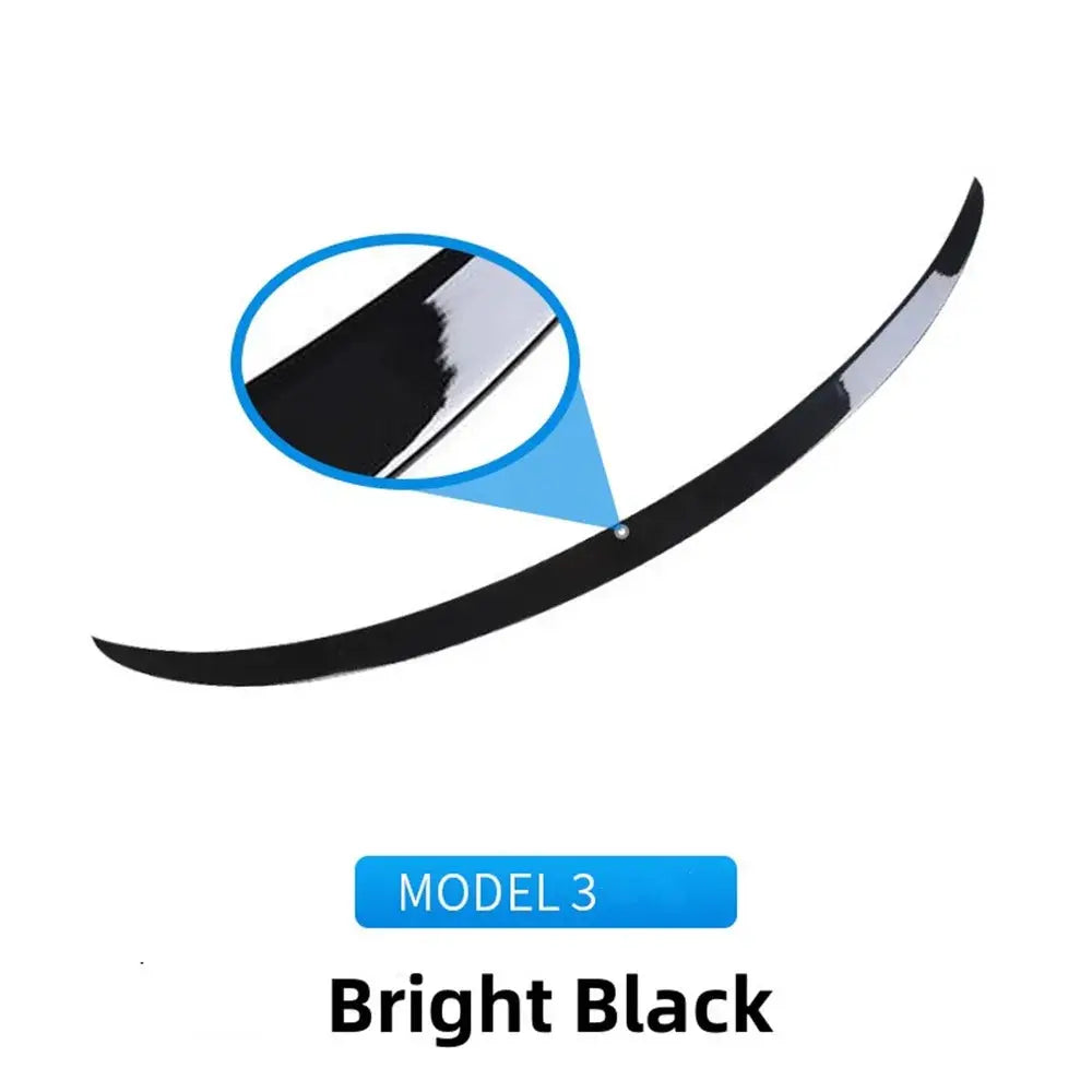 Tesla Model 3 rear spoiler in bright black for Model 3/Y 2017-2023