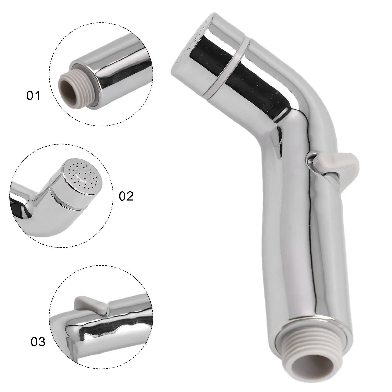 Handheld toilet bidet sprayer by Simples Market, chrome finish with ABS shower head and adjustable spray